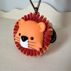 NWT Bath & Body Works Lion Face Pocketbac Holder Bag Charm - Orange & Red